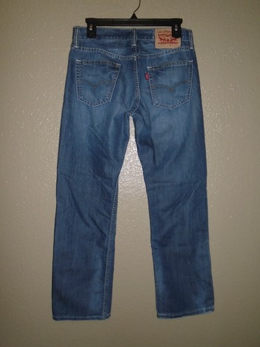 Levi's 514 Mens Blue Jeans Sz 30x30 Slim Straight Medium Wash Denim EUC - Picture 5 of 8