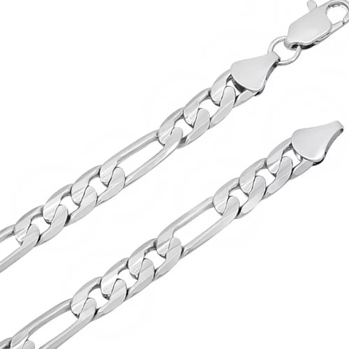 Fashion 925 Sterling Silver Solid Figaro Link Chain Necklace Jewelry 10MM UK - Picture 5 of 12