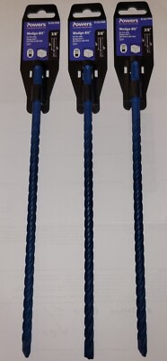 Lot of 3 Powers Fastening Innovations 01332 3/8-Inch by 12-Inch SDS-Plus Blue 