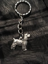 Cocker Spaniel Dog Pewter Keychain