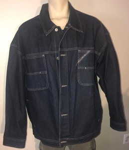 mens black denim jacket 3xl