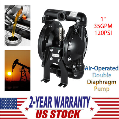 Air-Operated Double Diaphragm Pump 1'' Inlet Outlet Petroleum Fluids 35GPM 120PSI