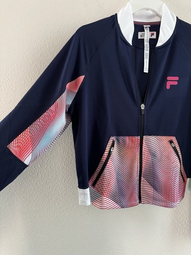 Fila Christopher Bevans Park Podium Track tennis Jacket Women's Sz Medium blue - Picture 7 of 19