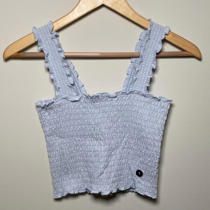 hollister ruffle tank