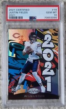 2021 Panini Certified Justin Fields Graffiti Rookie Rc #19 PSA 10 GEM MINT Bears