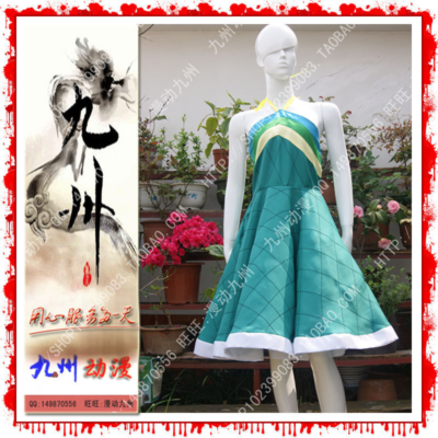 Fairy Tail Wendy Marvell Cosplay Costume Deep Green Dress | eBay