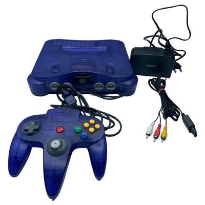 Nintendo 64 Konsole N64 + Original Controller   Transparent Lila / Atomic Purple