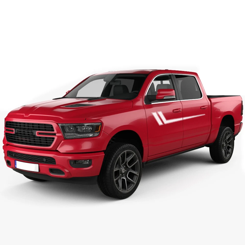 Calcomanía adhesiva gráfica rayas hockey centro compatible con Dodge Ram Foto 3 de 3