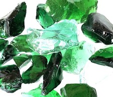 Crushed RAINFOREST MIX Glass, 2 lbs, Medium Size, for Tumbling/Decor