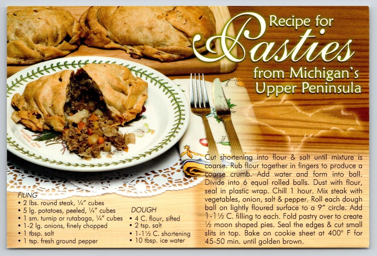 Meat Pie Pasties Recipe Michigan Upper Peninsula Greetings