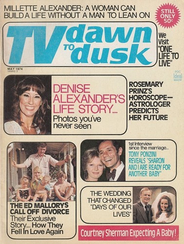 TV Dawn To Dusk May 1974 DENISE ALEXANDER-JOHN CLARKE-SUZANNE ROGERS-SOMERSET-GH