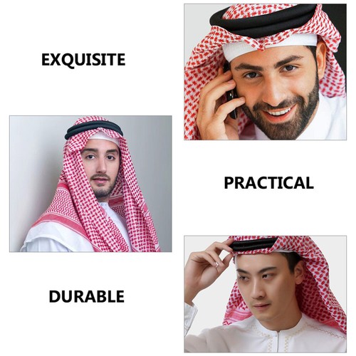 Head Scarf Headband Arab Costume Headwear Men Arab Head Scarf Rope - Picture 2 of 12