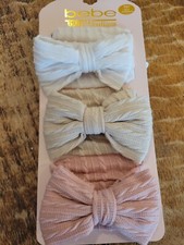 Bebe Baby Boutique Wide Knot Bow Headwrap Bands 3pc