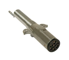 7-Way Round Pin Trailer End Plug - Pollak (11-702)