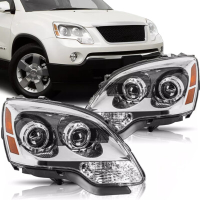 For 2007-2012 GMC Acadia Projector 2Pcs FACTORY Headlights Headlamps LH+RH