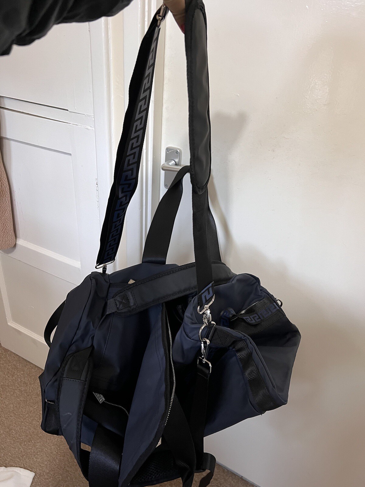 Men’s Versace Parfums Blue Duffle Bag/backpack/ Gym/ eBay