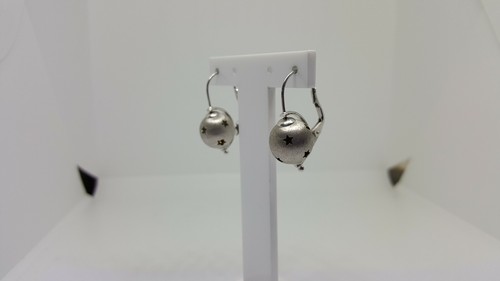 Pendientes A Péndulo Con Esferas de Oro Blanco 18KT 750 6,7 Gramos (3564) - Imagen 2 de 8