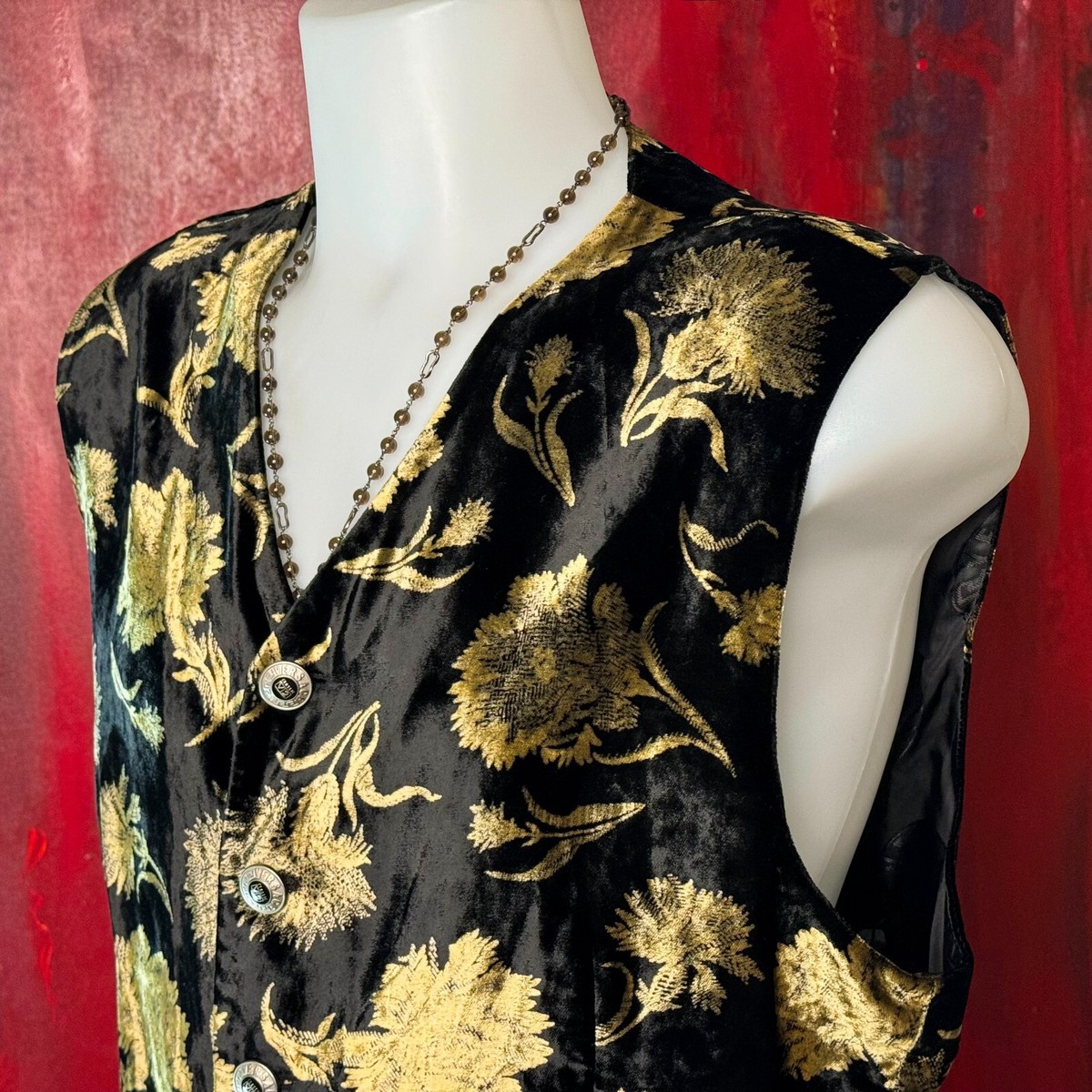 90s versace spangle vest 70s サイケデリック 古着 90s versace spangle vest 70s サイケデリック 古着 VERSACE