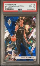 Victor Wembanyama PSA 10 2023 Panini Phoenix Blue Ice  Rookie #256 Gem Mint