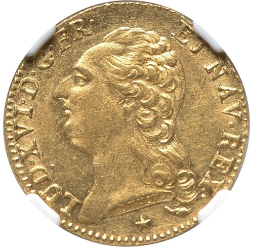 France 1786-W Louis XVI GOLD  1 L'or (Louis D'Or) - NGC MS62PQ - LOOKS FULL MS63