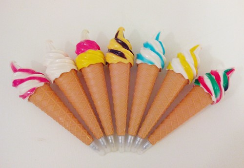 Cute and Kawaii Ice Cream Cone Pen Biro Unique Stationary UK Seller!