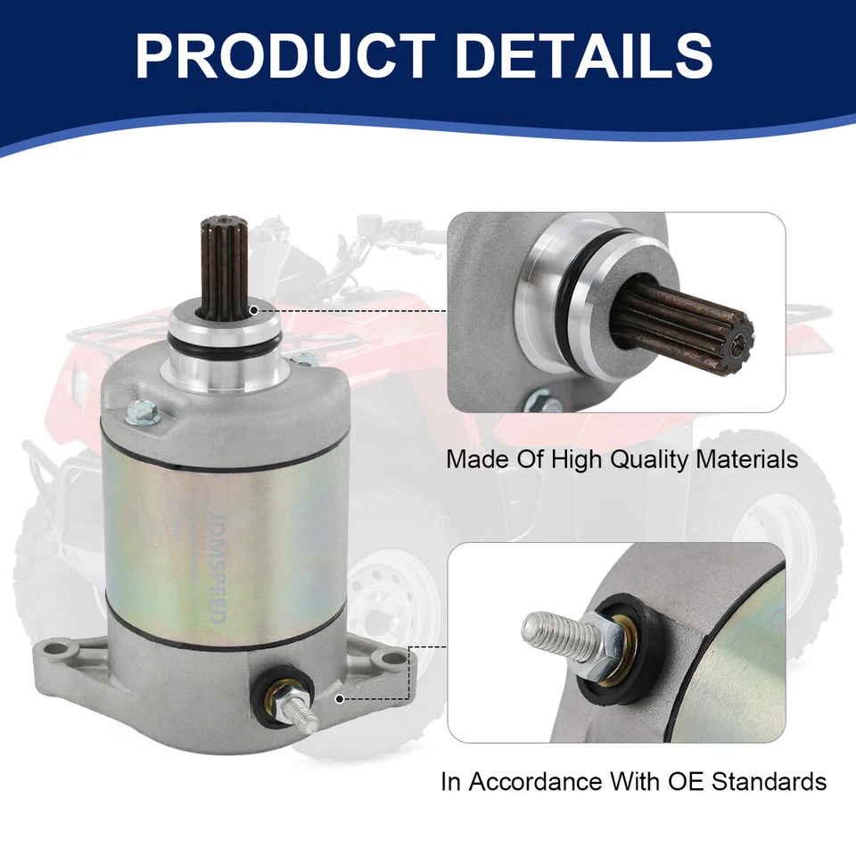 Conjunto de motor de arranque para Arctic Cat Suzuki King Quad 400 31100-38F00 Foto 3 de 4