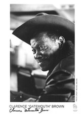 CLARENCE GATEMOUTH BROWN  BLUES AUTOGRAPHED PHOTO