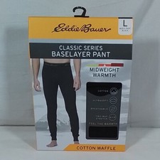 Men's Eddie Bauer Classic Series Baselayer Pant-Black-Various Sizes-NIB