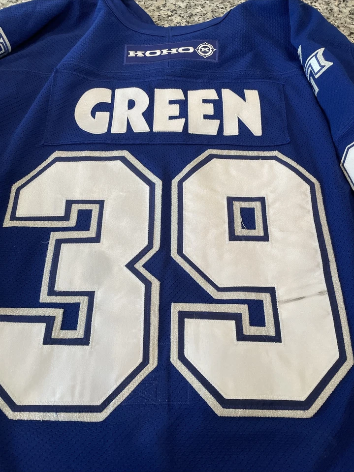 2002-03 Toronto Maple Leafs Travis Green Game Used Jersey Patches MeiGray Letter - Image 2 of 4