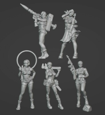 Dust 1947  Tactics Studio Merc HQ COMMAND SQUAD PROXY (Read Desc.) 3D Printed