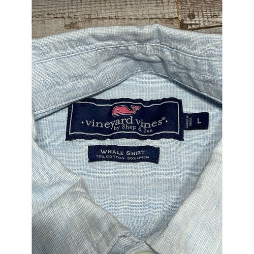 Vineyard Vines Men's Whale Shirt Short Sleeve Blue Large - Foto 4 di 7