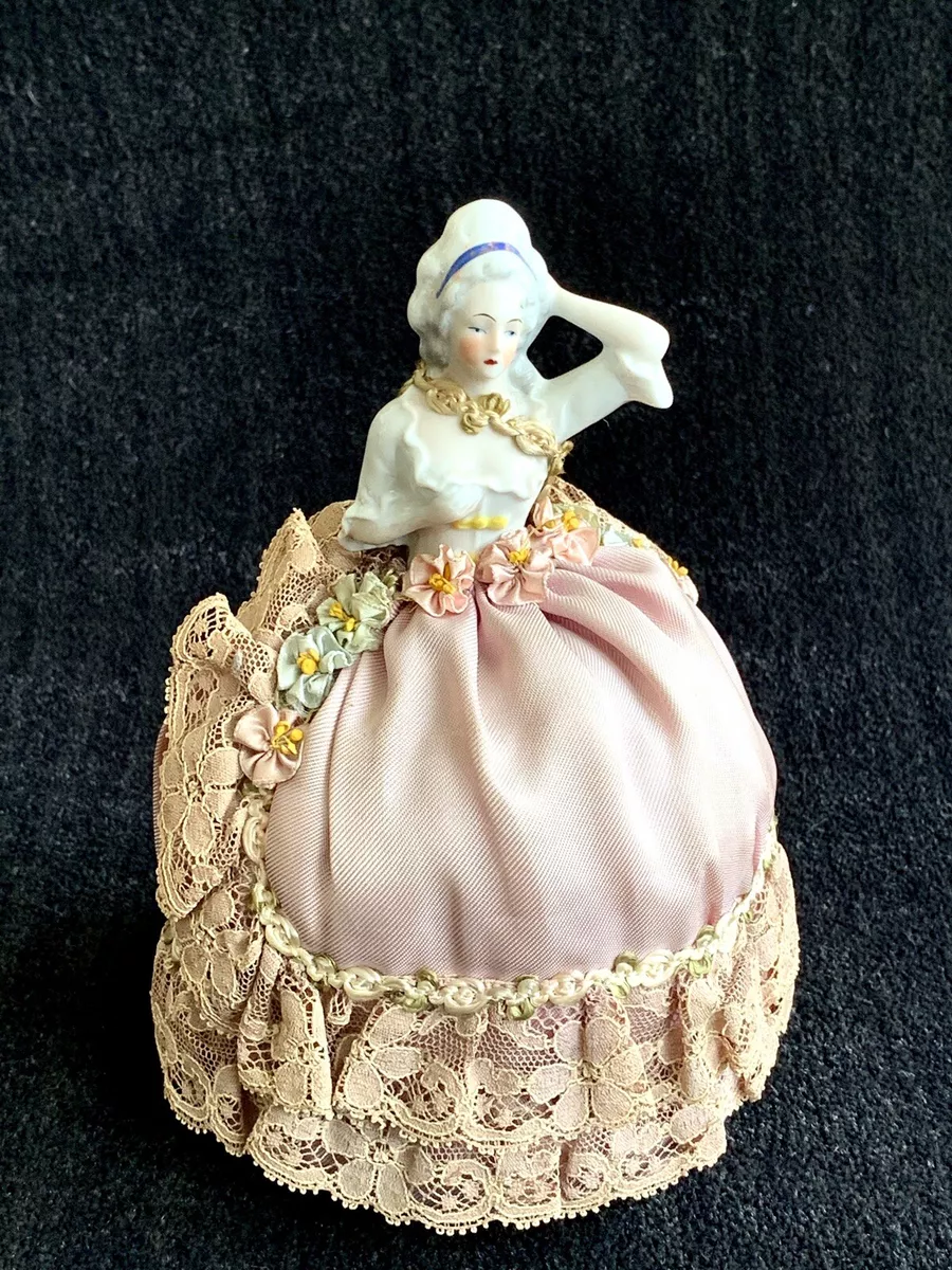 Porcelain pin sales cushion dolls