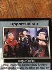 OPPORTUNISM WHEEL OF FIRE BABYLON 5 CCG RARE CARD NEAR MINT NEVER PLAYED WITH
