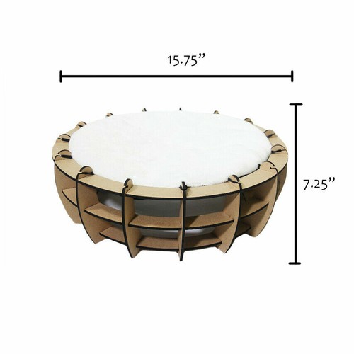 Round Trampoline Orthopedic Bed Pillow Cushion Lounger Cuddler for Cats & Dogs - Picture 2 of 2