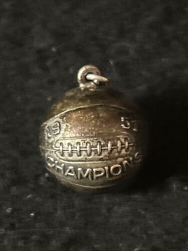 Vintage Sterling Silver BASKETBALL Charm Pendant -1951 #92 - Picture 2 of 3