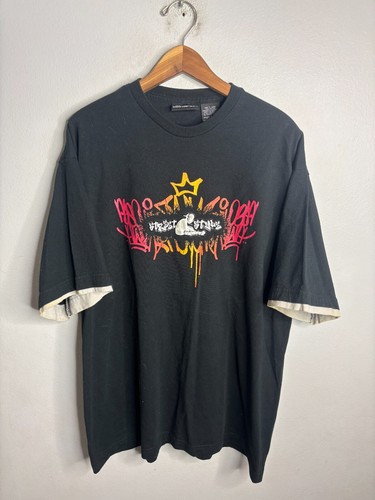 Vintage Y2k DJ Street Style Hip Hop Crew T-Shirt Größe Large schwarz 5131 - Bild 1 von 5