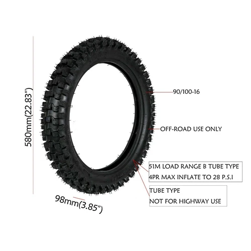 70/100-19 Front Tire For Honda Dirt Bike KX100 CRF150 - Picture 5 of 19