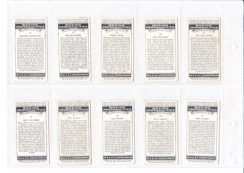 Job Lot Of 34 Boxing Theme Cigarette Cards Churchman Park Drive Gallaher - Picture 2 of 8