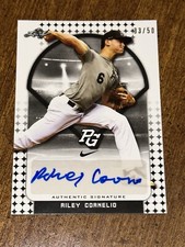 RILEY CORNELIO 2018 Leaf PERFECT GAME METAL BLACK Autograph #33/50 TCU NATIONALS