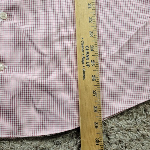 Charles Tyrwhitt Dress Shirt Mens 16.5-33 Red Check Button Up Long Sleeve - Picture 7 of 7