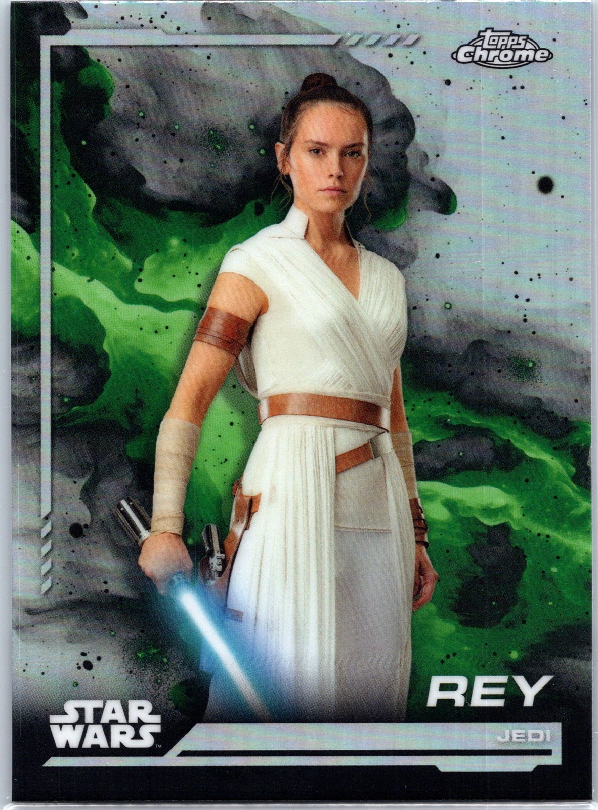 2024 Topps Chrome Star Wars #112 Rey Rainbow Refractor