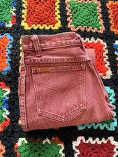 Jordache light red almost pink Denim Jeans 100 Cotton vintage 25 inch waist