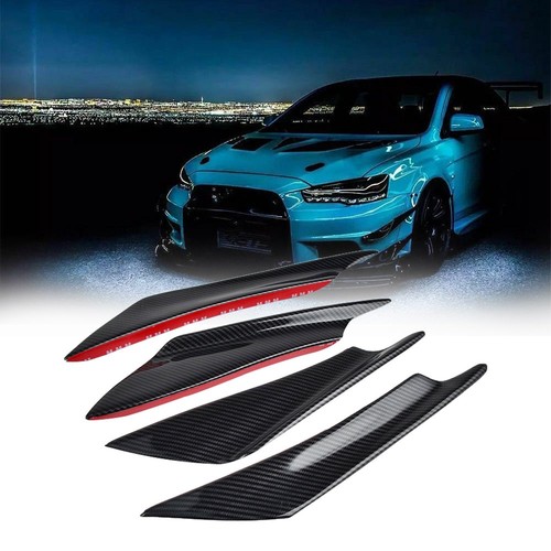 Carbon Fiber Fin Bumper Car Canards Splitters Valence Diffuser Spoiler Lip Paste