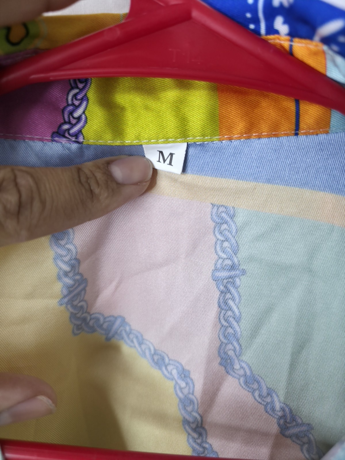 Men's Multicolor Patchwork Long Sleeve Casual But… - image 3