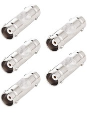 5 Pack BNC Female to Female Barrel Coupler Extender for CCTV Security Cameras