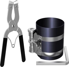 Adjustable Piston Ring Compressor Tool 2-1/8" to 7" with Installer