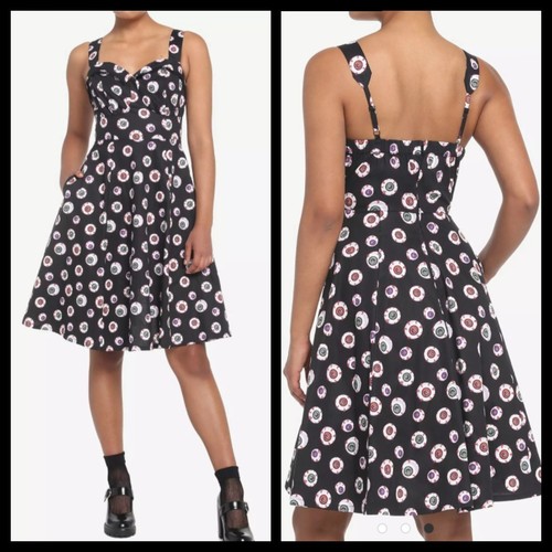 2 ( 2X ) women SOCIAL COLLISION Hot Topic Torrid eye balls skater dress - Picture 16 of 16