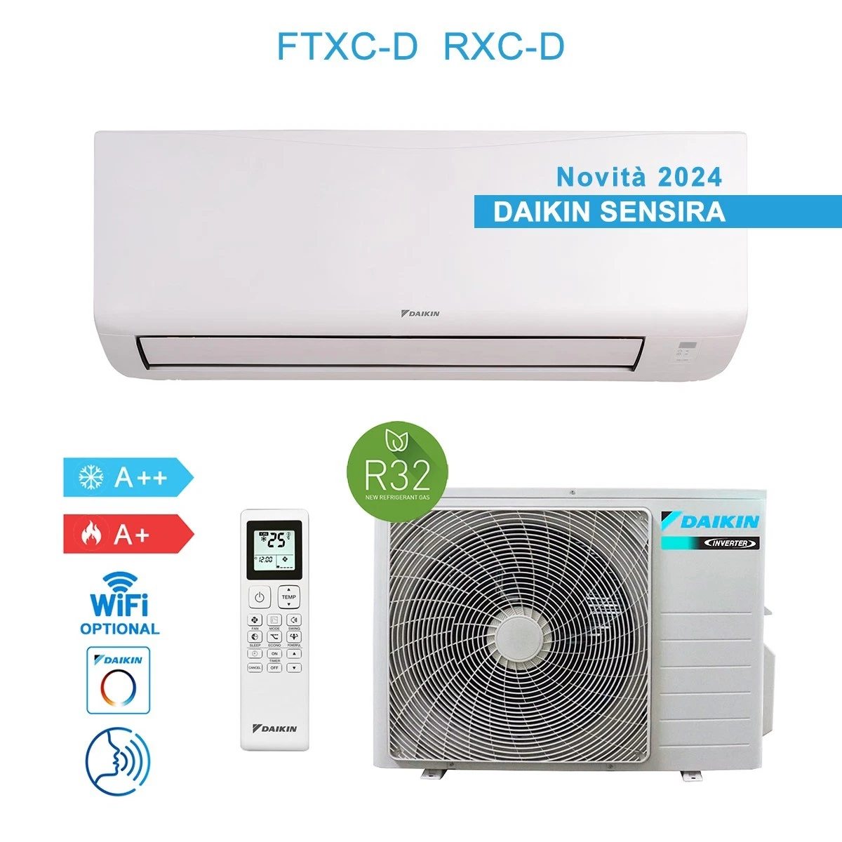 Climatiseur Mobile Réversible DAITSU 3.5kW (2640W) – Classe A+ – Pour 30m³ – Télécommande