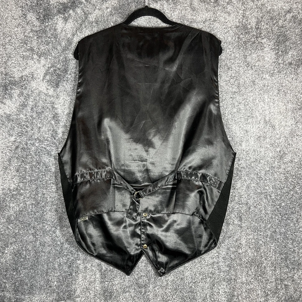 Scully Vest Mens XL Black Western Suede Leather Dress Waistcoat Style 504 Cowboy - Image 2 of 4