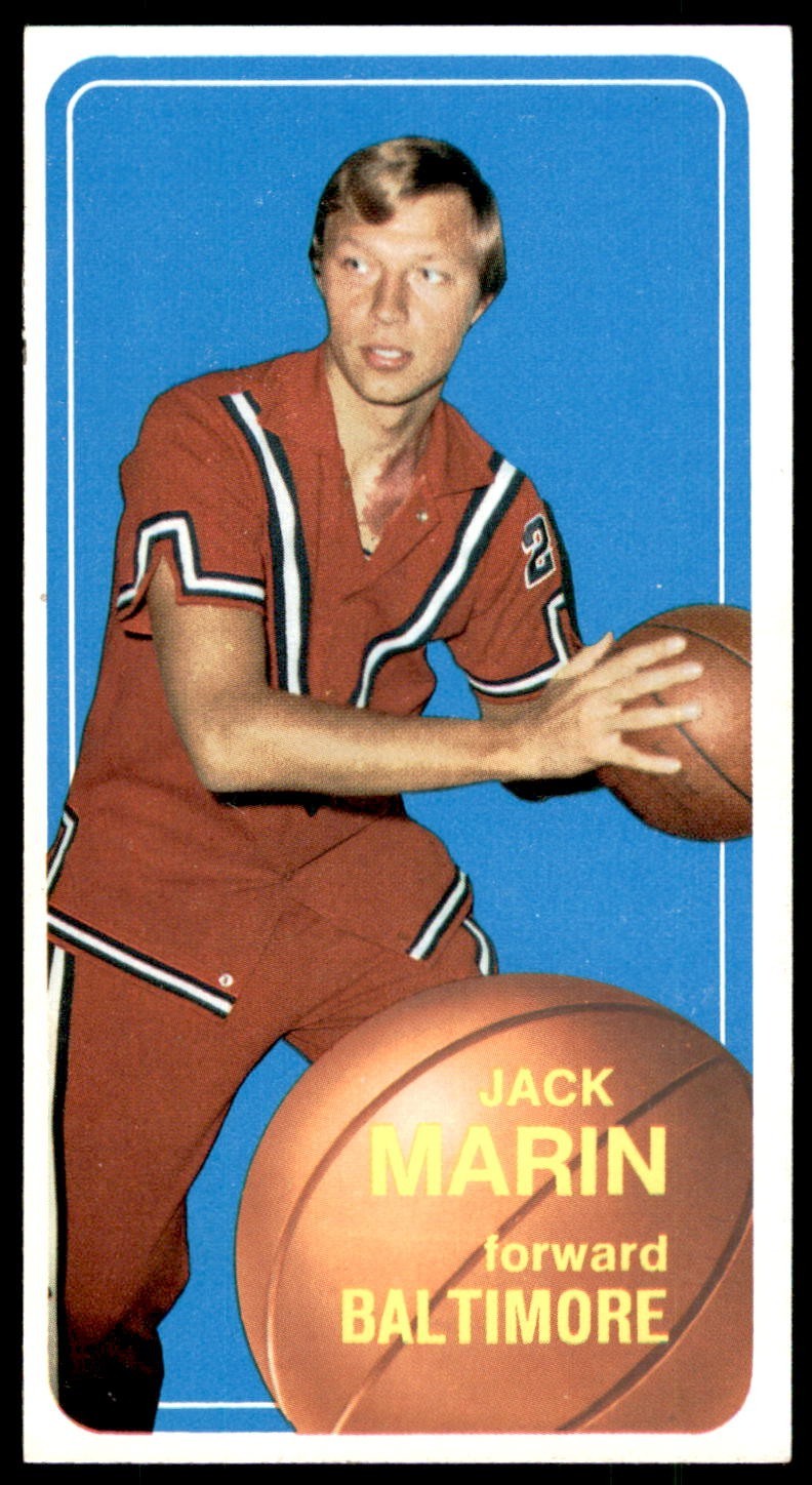 1970-71 Topps #36 JACK MARIN  Baltimore Bullets  EX-EX+   Short Print  SP